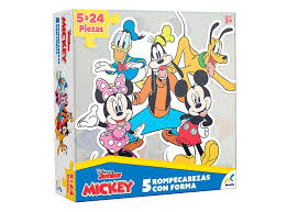 5 ROMPECABEZAS C/ FORMA DISNEY